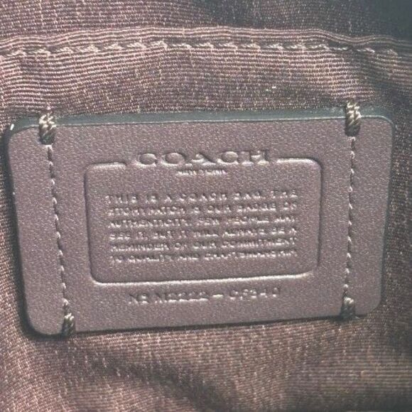 Coach Mini Rowan File Bag Crossbody Purse Signature Canvas Brown Black CF340 - Picture 6 of 16